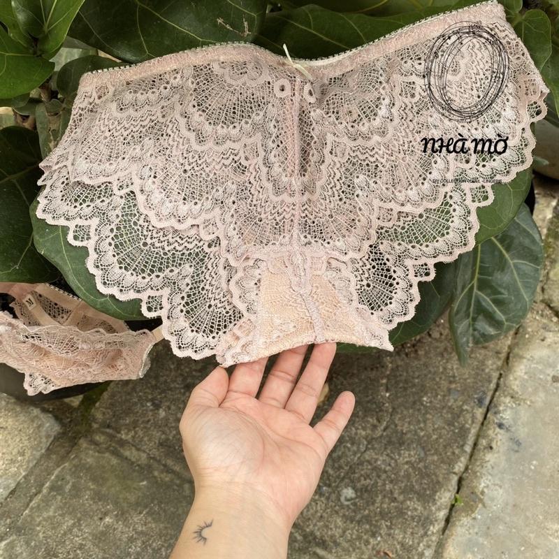 Set bra hồng đất CÁ CONCEPT đồ lót thiết kế có gọng không mút có lót nude đủ size
