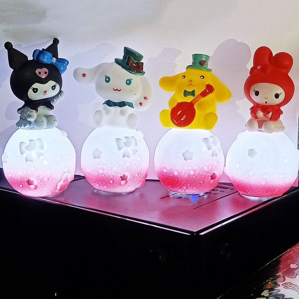 Đèn Led Trang Trí Cho Bánh Sinh Nhật Sanrio Hello Kitty Melody Kuromi Cinnamoroll Đèn Ngủ Phòng Ngủ Đầu Giường Trang Trí Ánh Sánh LED Nhẹ Không Dây