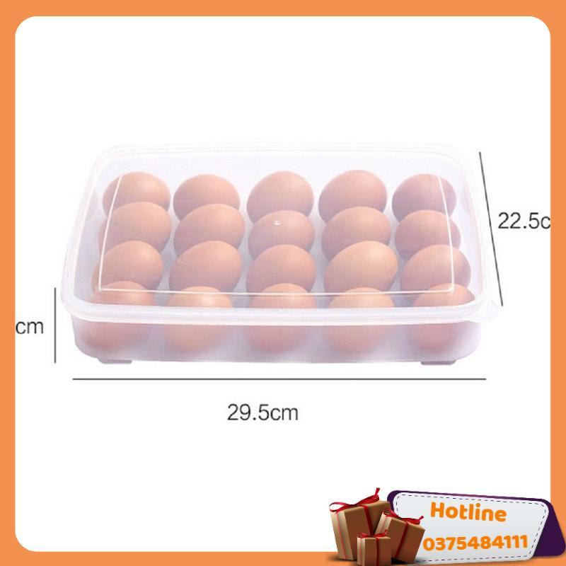 Hộp Đựng Trứng 24 Quả Tiện Dụng Khay Trứng 1 Tầng Nhựa Cao Cấp - Hàng Loại 1
