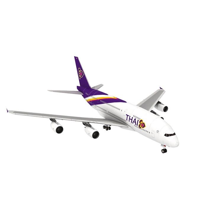 Mô hình giấy 3D Airbus A380-800 Thai Airways tỉ lệ 1/100