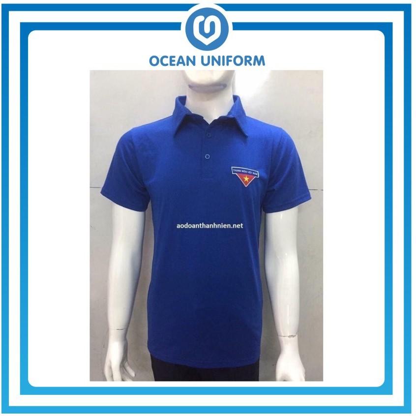 Áo thun đoàn thanh niên nam nữ cổ bẻ cao cấp Ocean Uniform vải cotton thoáng mát, form dáng đẹp