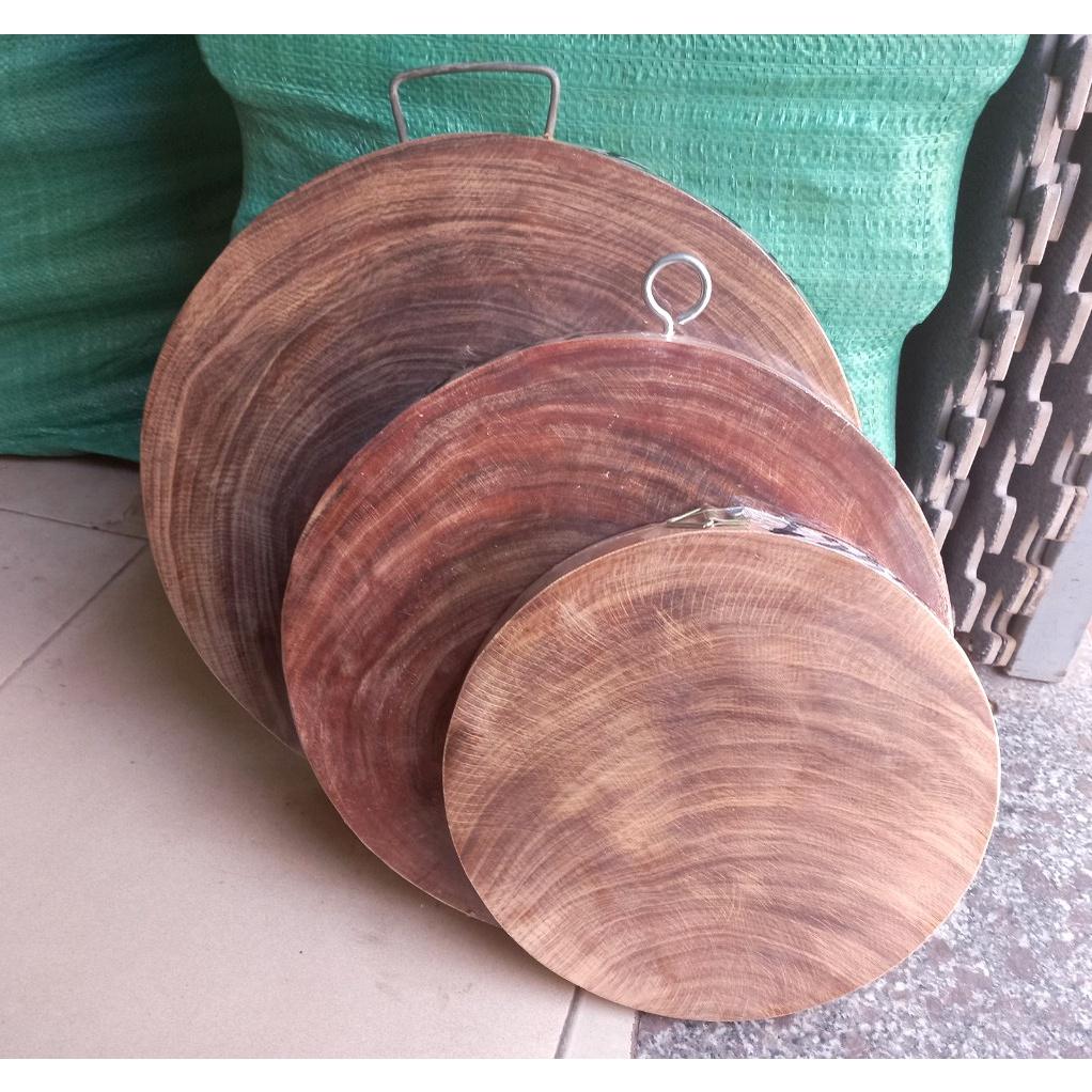 Thớt gỗ nghiến tròn chuẩn dày dặn