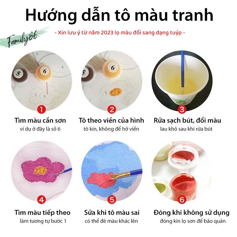 Tranh tô màu theo số hóa, tranh vẽ theo số mini nhỏ KÈM KHUNG 20x20 - tranh sơn dầu số hoá (COUPLE TIM)