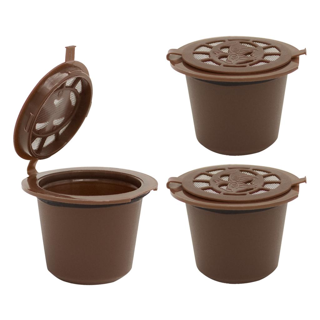 3 Set Reusable Cup Coffee Filter Refillable, BPA FREE Coffee Capsule Filter Capsule Filter Pod Replacement for Cafe Cup