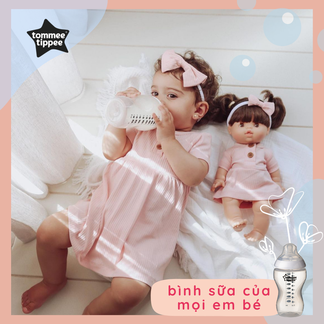 COMBO Bình sữa ty siêu mềm tự nhiên Tommee Tippee Closer to Nature 260ml &amp; Núm ty silicon thay thế 6M+