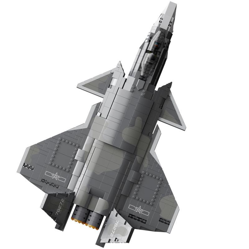 Đồ chơi Lắp ráp Máy bay chiến đấu tàng hình J-20, Juhang 88009 Stealth Fighter, Xếp hình thông minh