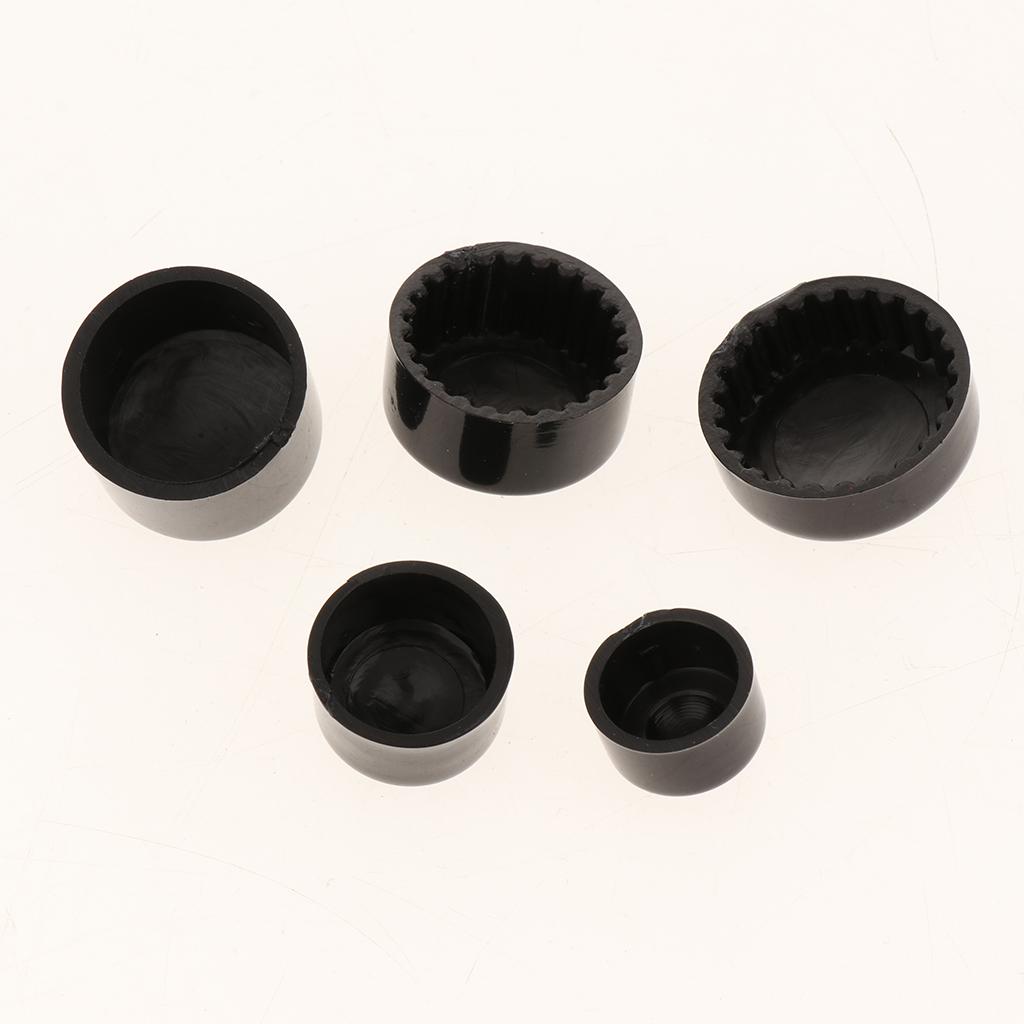 80pcs Motorcycle Black ABS Bolt Toppers Caps Covers for  FLT/FLH