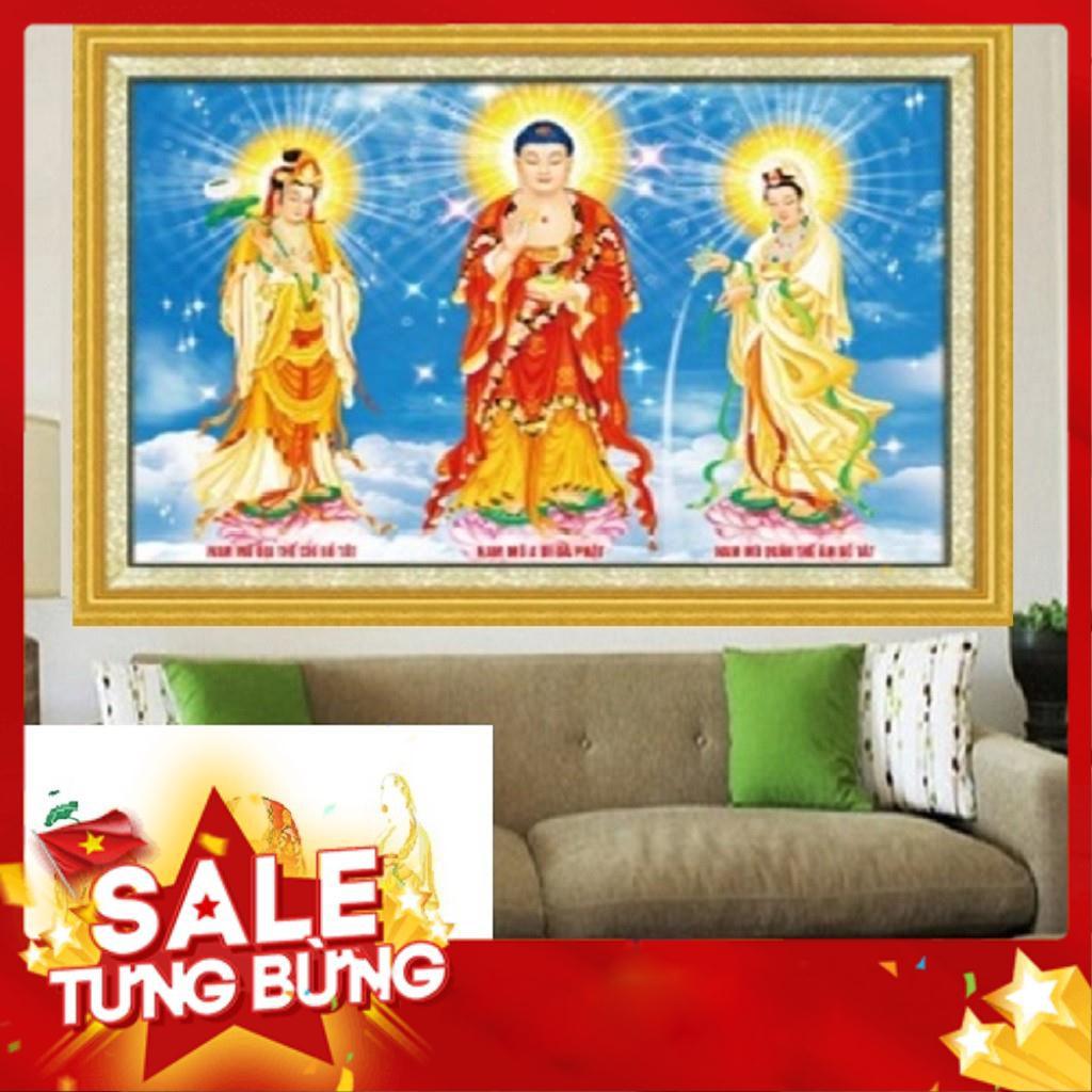 KT 109*76CM TRANH THÊU CHỮ THẬP TAM THẾ PHẬT KT 109*76CM TRANH CHƯA THÊU LAVENDER LV3269