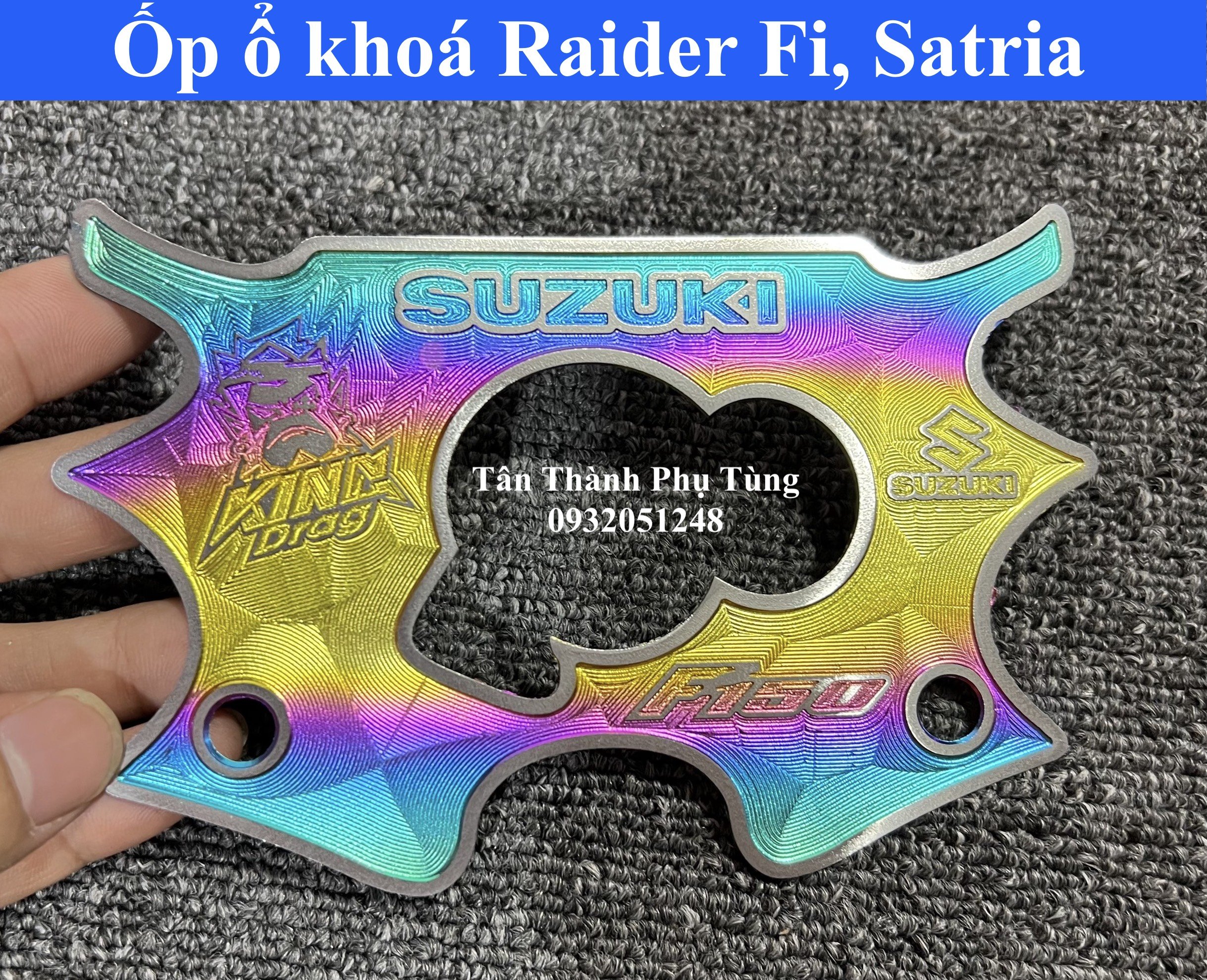 Ốp ổ khoá dành cho Raider FI, Satria - titan 7 màu full chảng ba