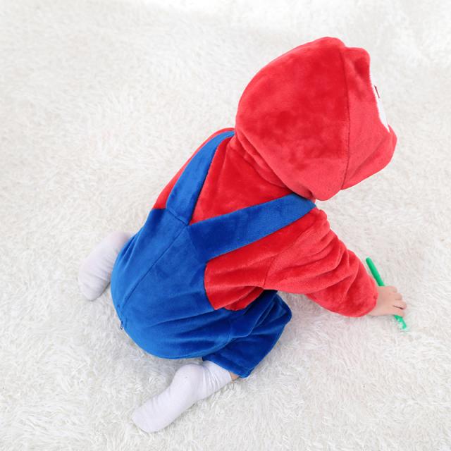 Trẻ Sơ Sinh Rompers Quần Áo 0-3Y Tập Đi Cho Bé Trai Bé Gái Sơ Sinh Hoạt Hình Hổ Onesie Dây Kéo Dép Nỉ Ấm Cho Bé Kawaii Dễ Thương Trang Phục