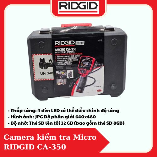 Camera Kiểm Tra Đường Ống RIDGID (55903) Màn Hình 3.5&quot; Camera Cầm Tay Số 1 Tại Mỹ - Hàng Chính Hãng