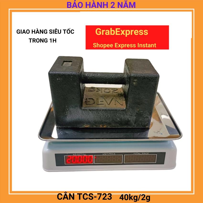Cân điện tử nhà bếp TCS - 723 mặt cân được làm bằng inox sáng bóng