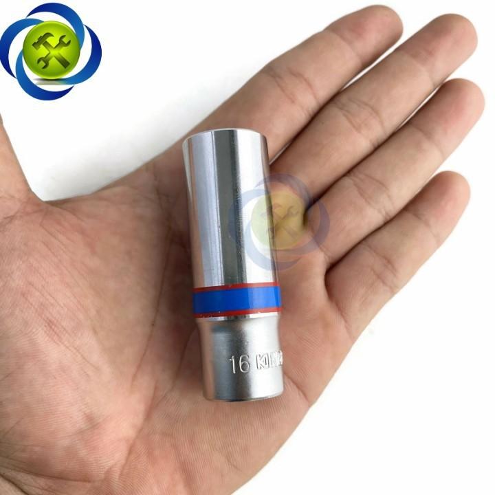 Tuýp 16mm loại 3/8 dài 63mm có 6 cạnh màu trắng Kingtony 323516M