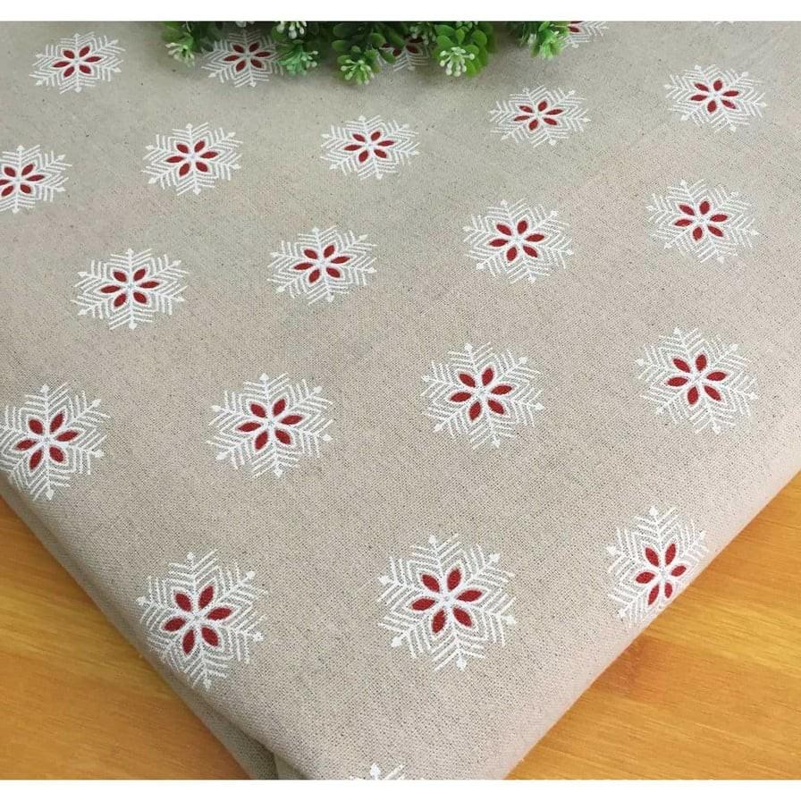 Vải Bố Vải Canvas Trang Trí Không Gian Ngôi Nhà Họa Tiết Hoa Tuyết Xinh