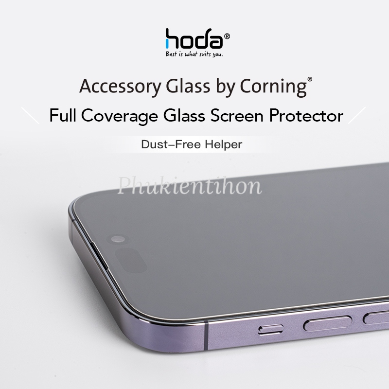 Dán cường lực HODA chống trầy AGbC Corning dành cho iPhone 14 Pro Max/ 14 Pro - Hàng nhập khẩu