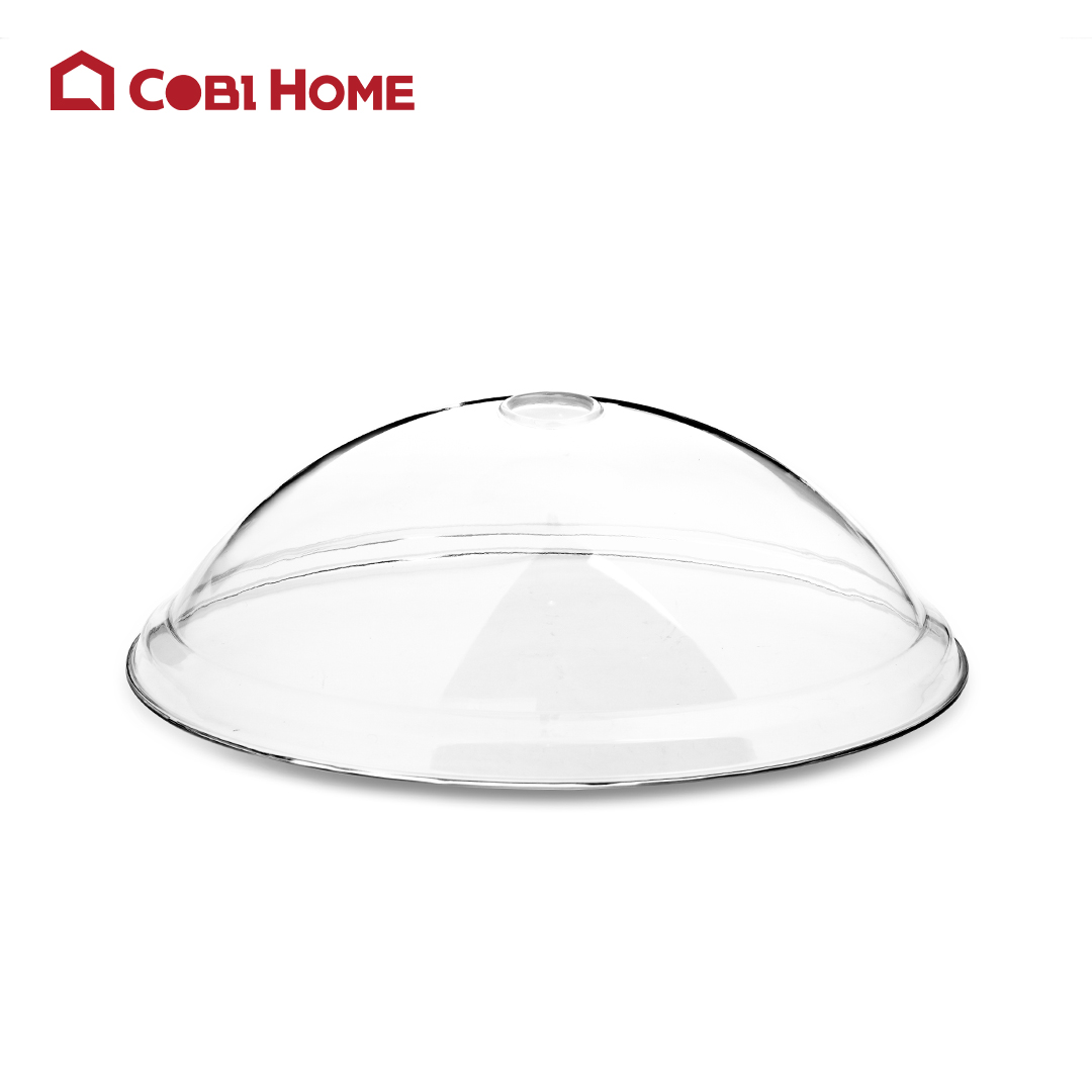 Nắp đậy thực phẩm, nắp đậy đồ ăn trên dĩa bằng nhựa cao cấp màu trắng trong hình oval- nhiều size