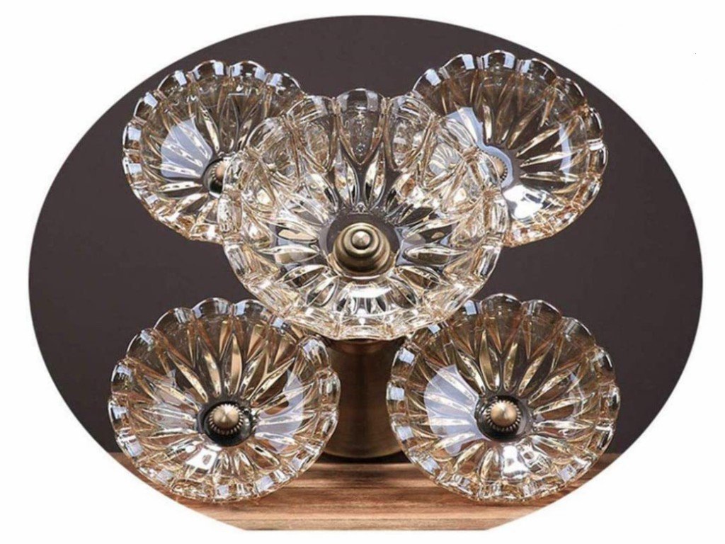 KHAY TRANG TRÍ 5 TÔ TRÁI CÂY TRÁNG MIỆNG HOÀNG GIA SEPARATE BRASS