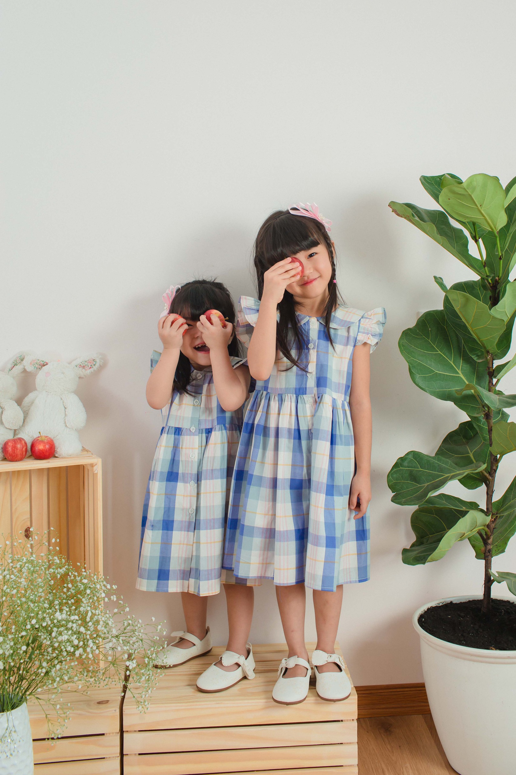 Đầm ca rô Vintage Dành Cho Bé Từ 1 Đến 6 Tuổi