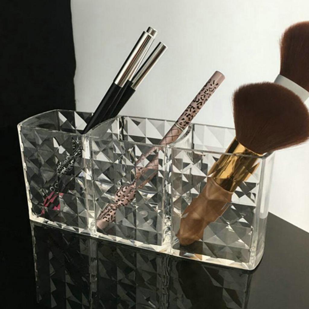 Makeup Organizer, Cosmetic Storage Box 3 Holder, Acrylic, Display Stands, Lipstick, Nail Polish, Jewelry