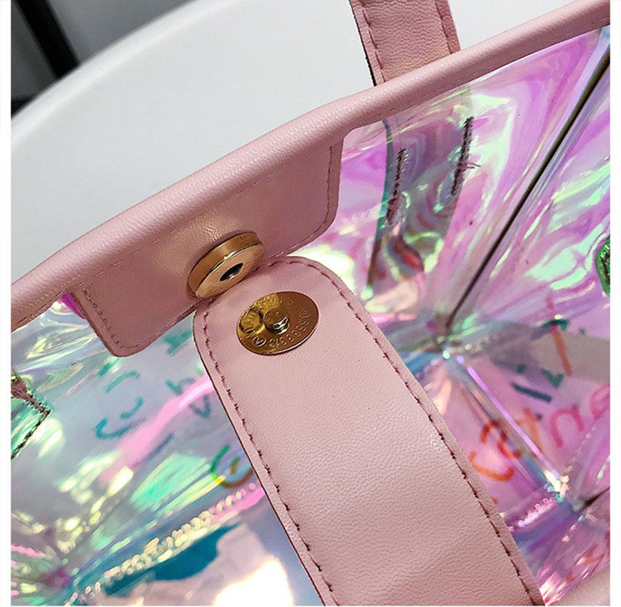 Túi xách BTS lấp lánh trong suốt ánh hồng