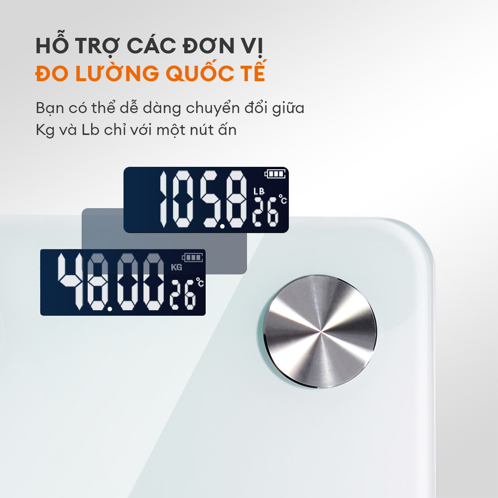 Cân sức khỏe điện tử Gaabor GWS-M02A kết nối APP bluetooth phân tích chỉ số cơ thể lượng mỡ lượng chất khoa học - Hàng chính hãng