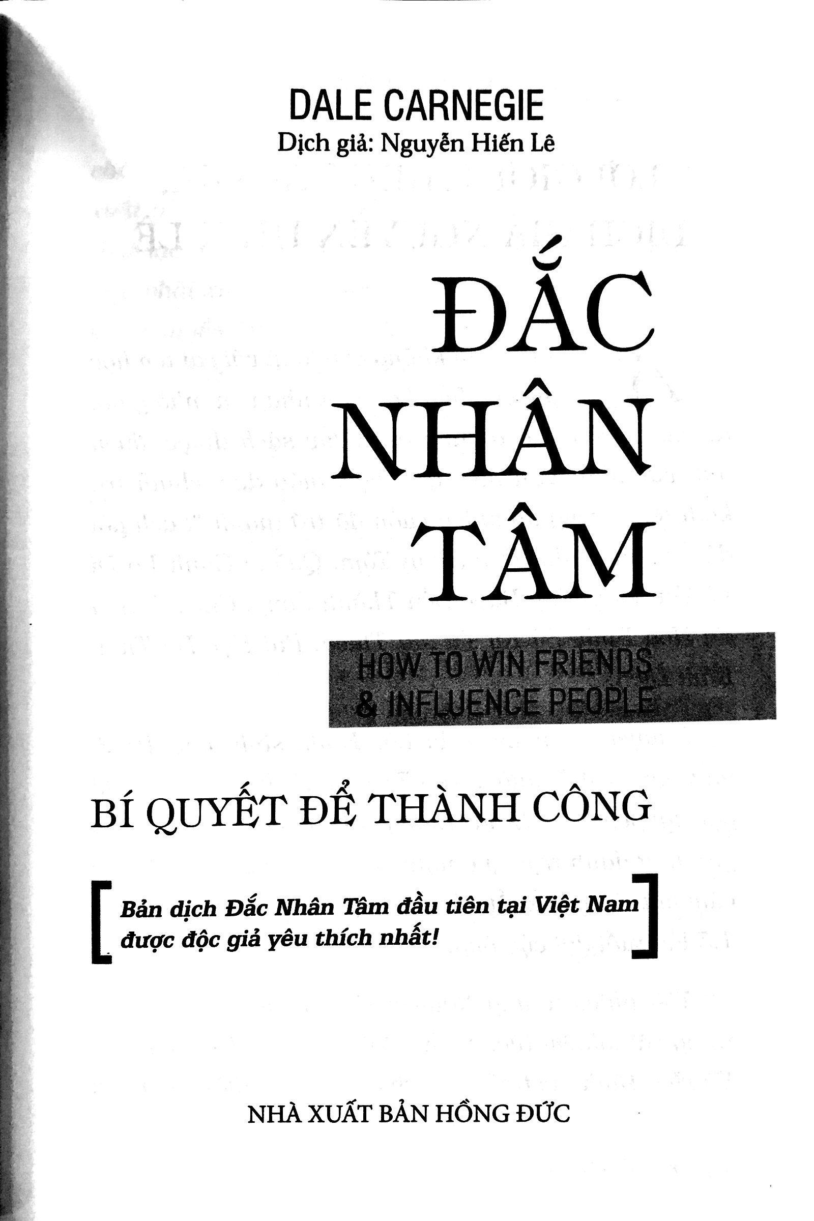 Sách Đắc Nhân Tâm - Bản Dịch Gốc Từ Nguyễn Hiến Lê (Tặng Kèm Audio Book)