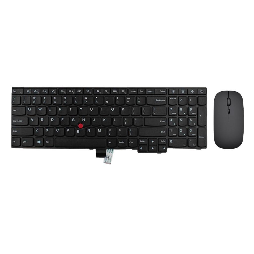 For  E555 E550 US English Keyboard+Mini Recharge Wireless Mouse Black