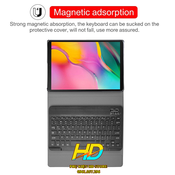 Bao Da Kèm Bàn Phím Cho Samsung Galaxy Tab S6 Lite 2022 10.4 inch P613/P619 Smart KeyBoard Kết Nối Bluetooth Thông Minh, Hỗ Trợ Đóng Mở Màn Hình - Hàng Nhập Khẩu