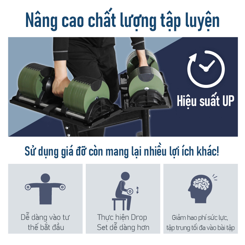 Giá Để Tạ Tay Lysin Đa Năng – Phù Hợp Nhiều Loại Tạ Điều Chỉnh, Bền Bỉ, Tiết Kiệm Không Gian