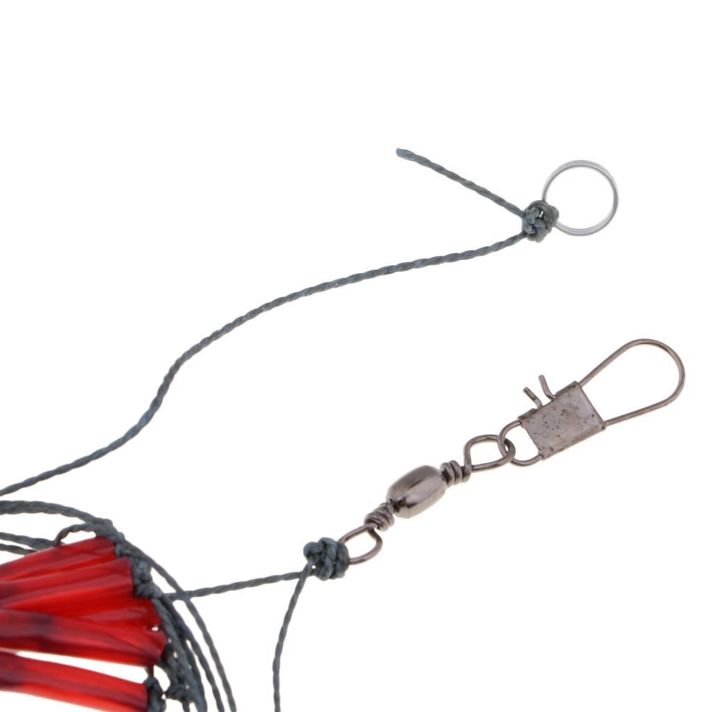 100m PE Fishing Wire and 5pcs Fishing String Hook Fish Rigs Lure Baits Hook