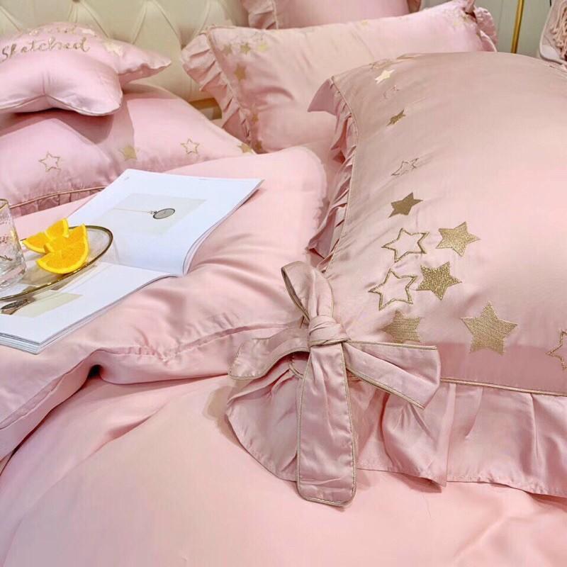 Bộ lụa thêu hoạ tiết ngôi sao 7 món