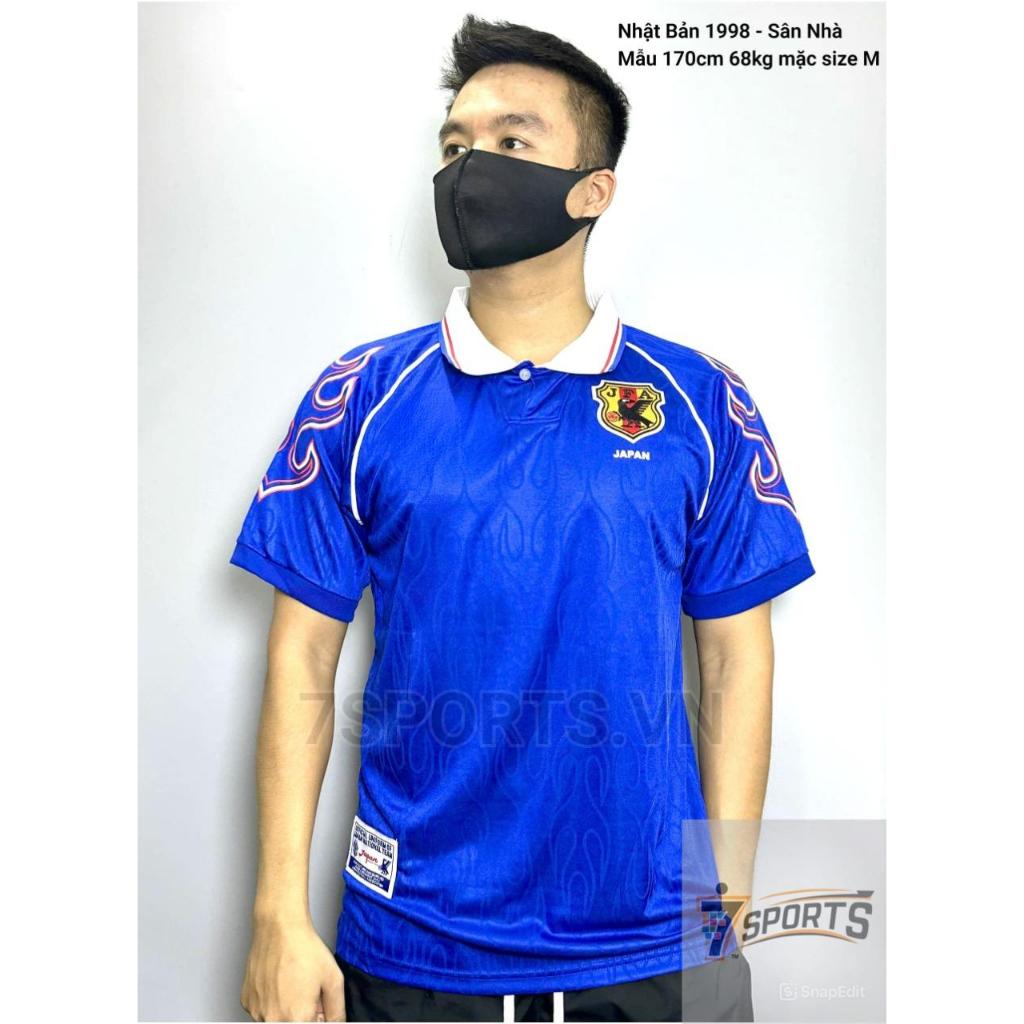 Áo Bóng Đá Retro Tuyển Nhật Bản 1998 - Sân Nhà bản cao cấp vải Cotton Polyester
