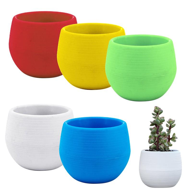 Chậu Cây Mọng Nước Mini Bằng Nhựa Nhiều Màu Sắc Tiện Dụng