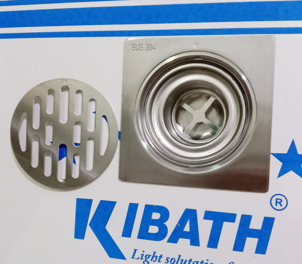 Phễu Thoát Sàn Kibath Chống Mùi Hôi Và Côn Trùng Inox304, KB-513