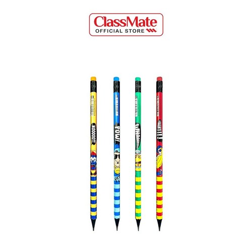 Combo 6 chiếc Bút chì gỗ cao cấp có tẩy CLASSMATE ngòi 2B CL-PC705