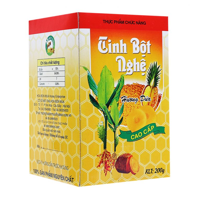 Thực phẩm chức năng Tinh bột nghệ cao cấp 200gr - Mật Ong Hoa Bốn Mùa