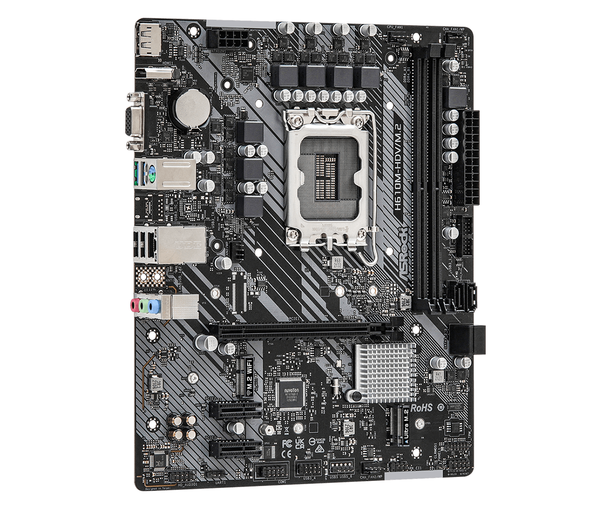 Bo mạch chủ Mainboard ASROCK H610M-HDV/M.2 DDR4 -- Hàng Chính Hãng