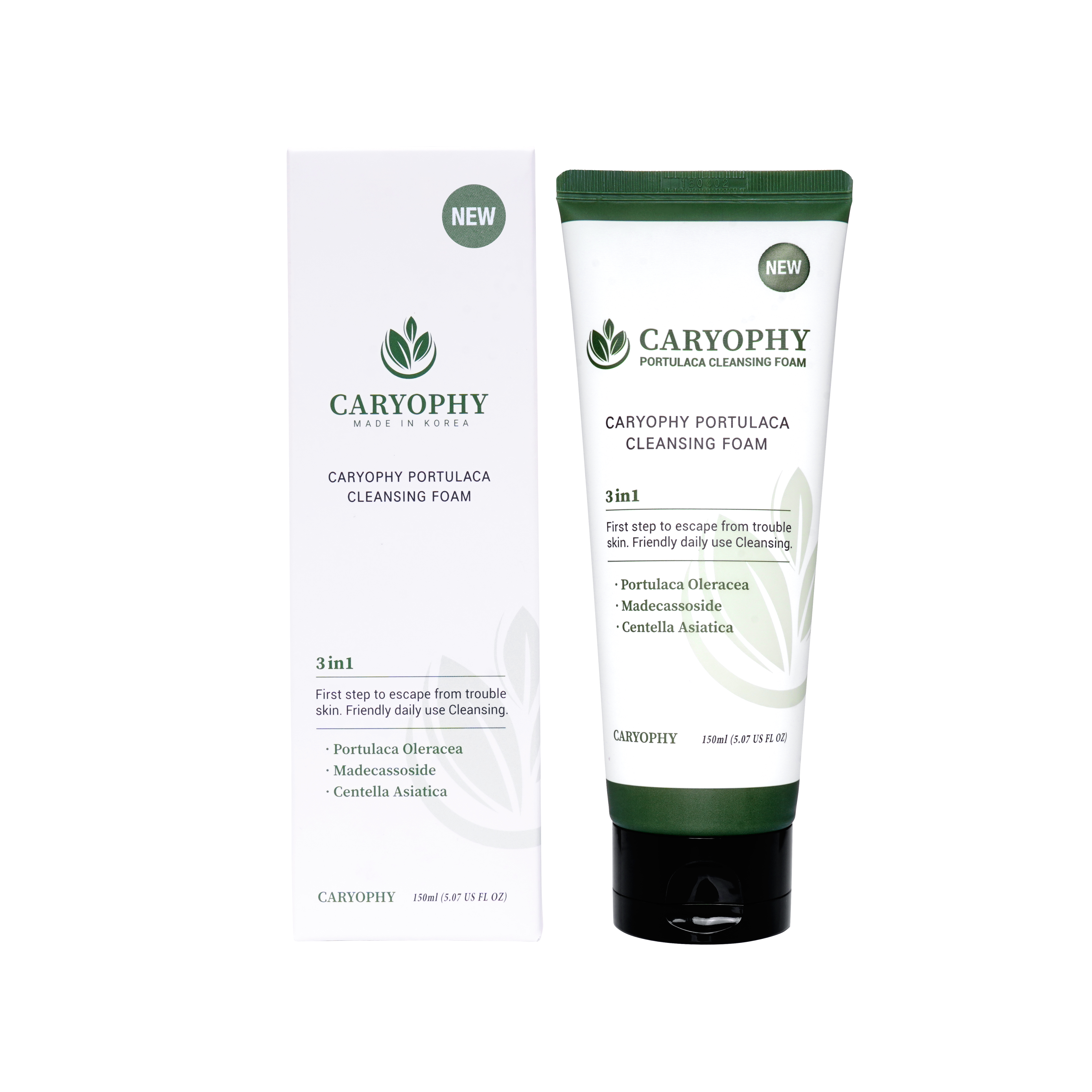 Bộ đôi sữa rửa mặt Caryophy 150ml và nước hoa hồng Caryophy 300ml