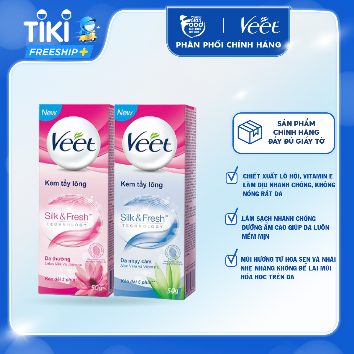 Kem Tẩy Lông Veet Hair Removal Cream 50g