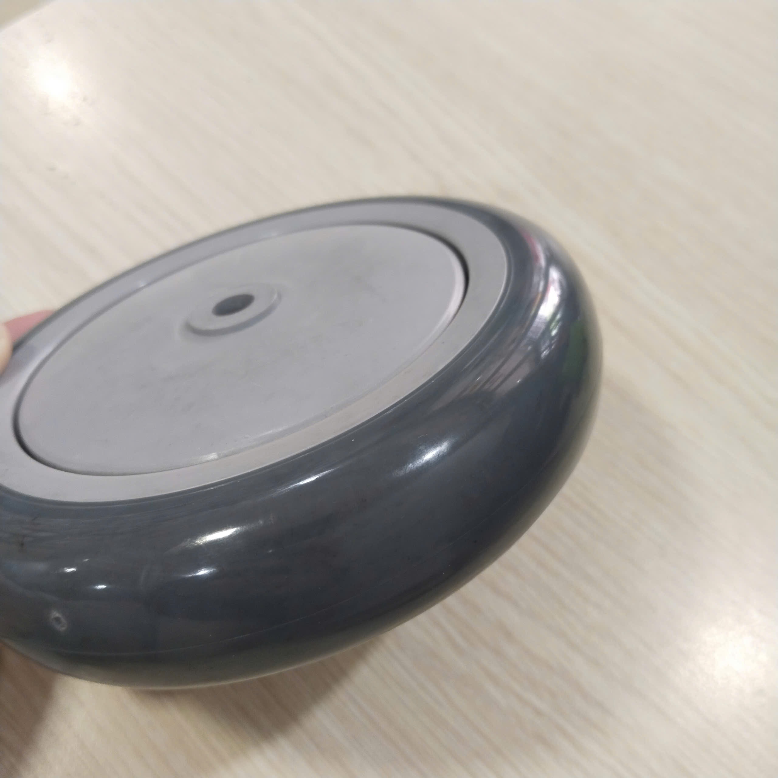 Bánh xe rời Pu màu xám 125mm, bánh xe rời, bánh xe cho xe siêu thị - Pareo
