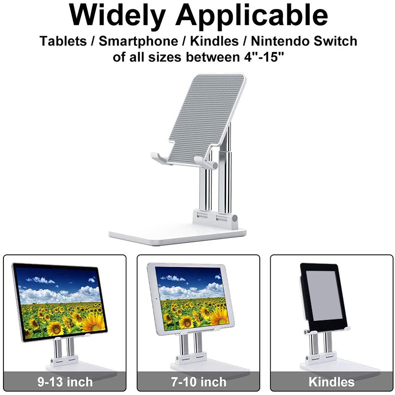 Double Tube Adjustable Desktop Tablet Mobile Phone Holder Stand for iPad iPhone Samsung Huawei Xiaomi Tablet Stand Holder
