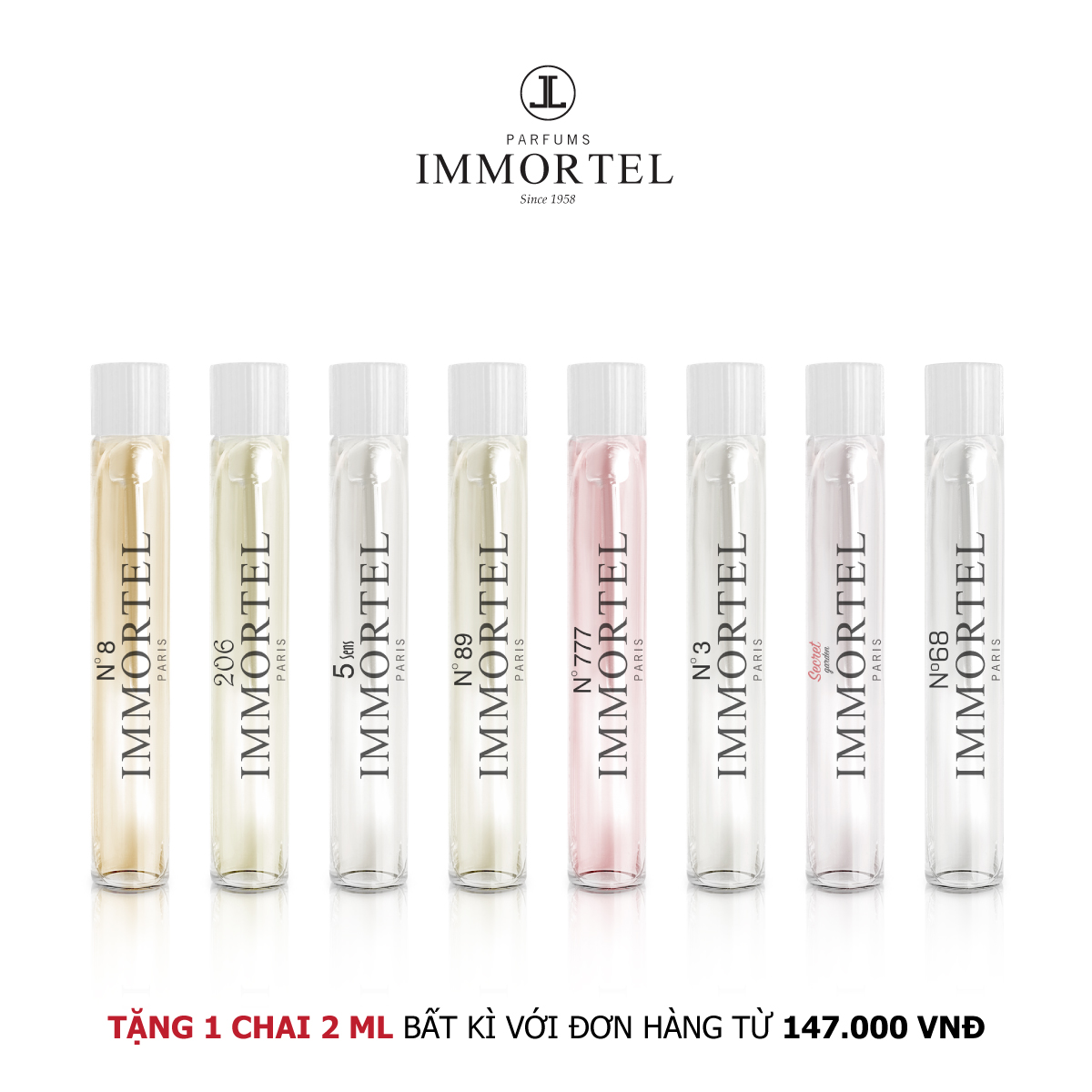 [QUÀ TẶNG] Nước hoa test IMMORTEL Paris 2ml bất kì - Chính hãng Pháp