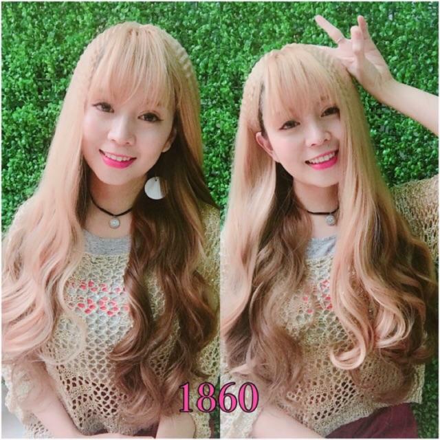Tóc giả cao cấp️ 50k️ tóc nguyên đầu omber- tặng lưới chùm tóc
