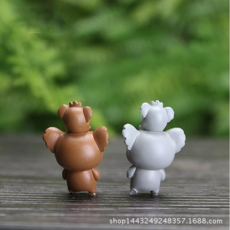 Mô hình Gấu Koala mẹ và con cho các bạn trang trí tiểu cảnh, terrarium, DIY