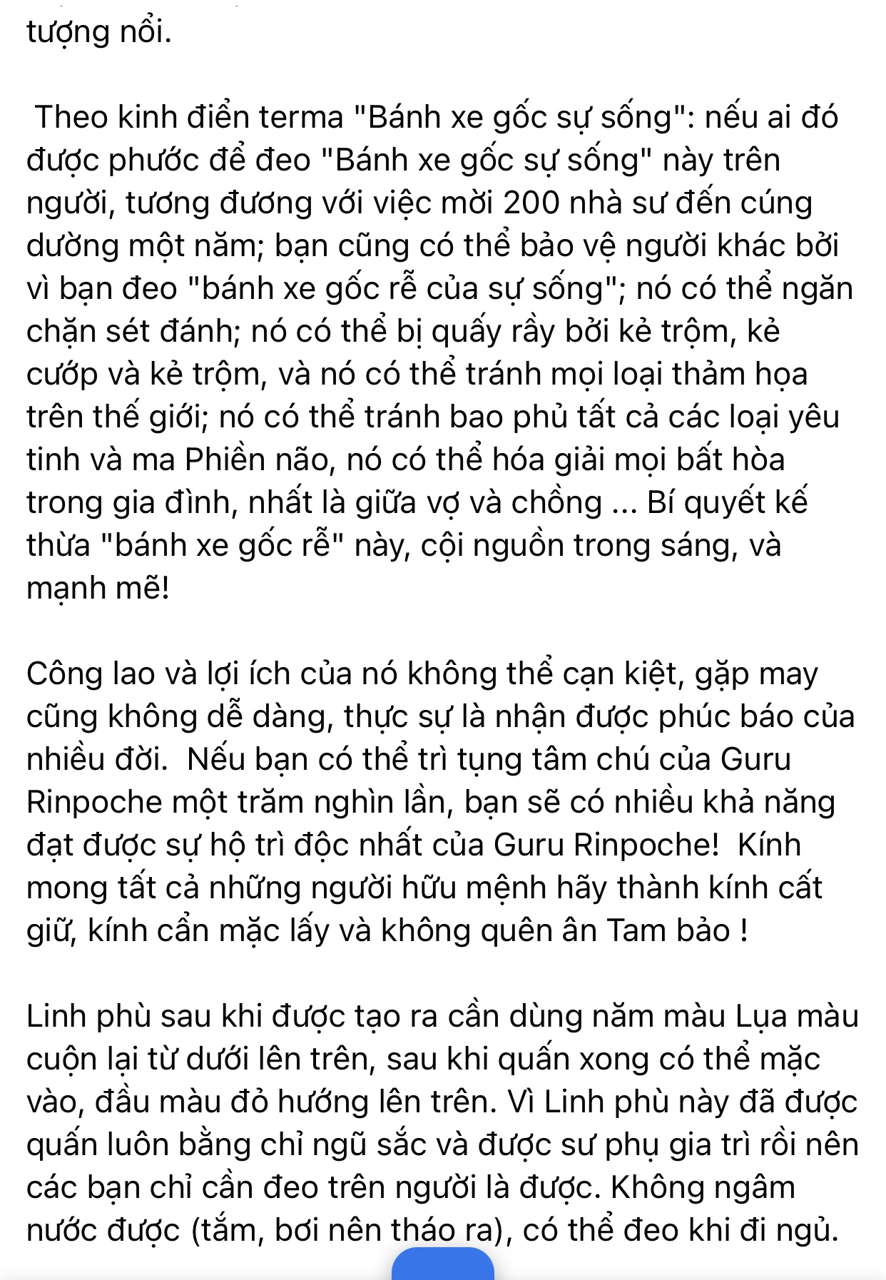 Luân Xa Sinh Mệnh Hộ Phù