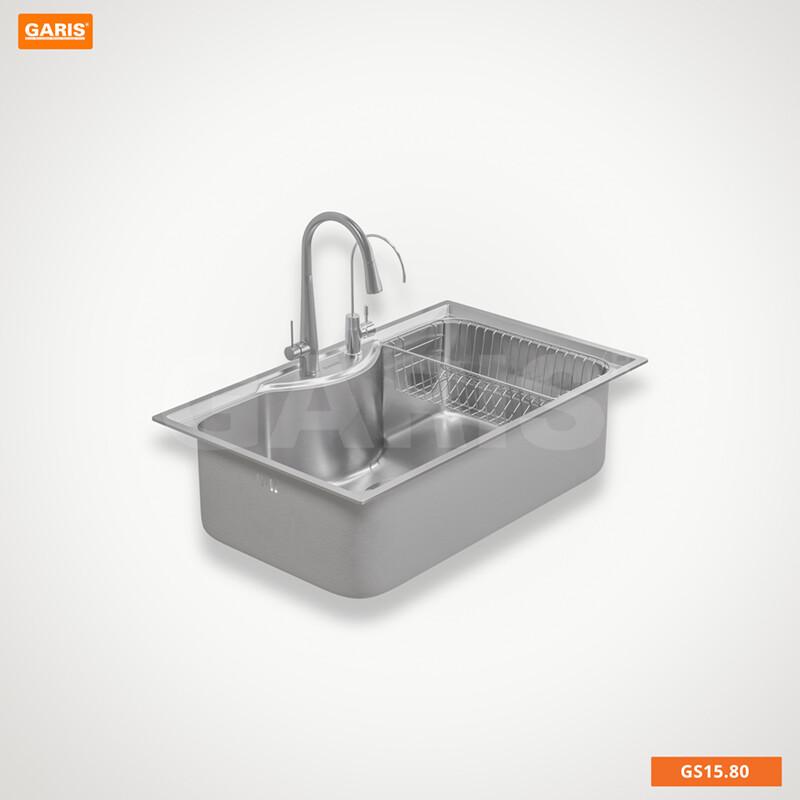 Chậu rửa 1 hố to kiểu Nhật Bản, inox 304 Garis GS15.80