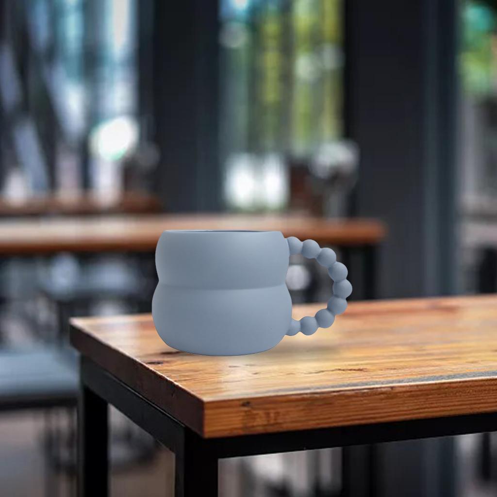 Ceramic Mug Cute Coffee Cup Decor Handmade Tea Cup Blue
