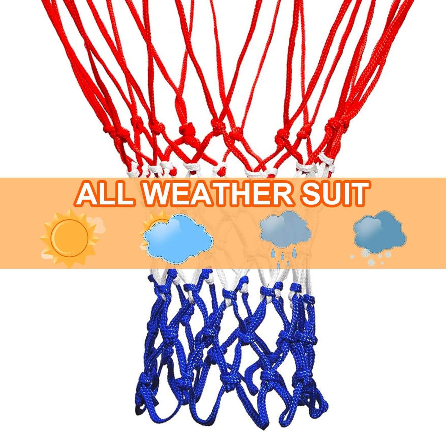 Nâng cấp lưới bóng rổ hạng nặng dày lên với bảo vệ mưa mọi thời tiết và kem chống nắng 21 "Net dày tiêu chuẩn