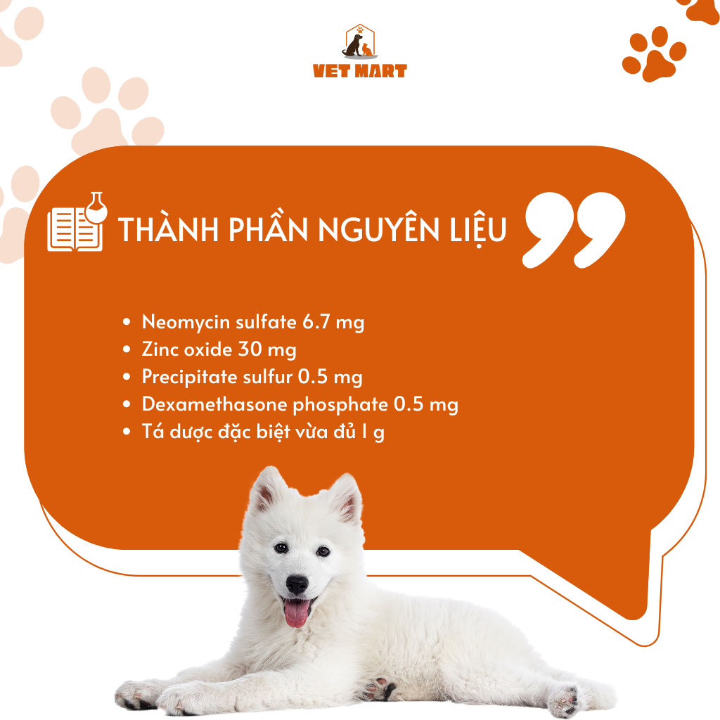 Tuýp 25g FIVE-NPP.ZN Hỗ Trợ Trị Viêm Da, Chống Nhiễm Khuẩn Cho Thú Cưng_Fivevet