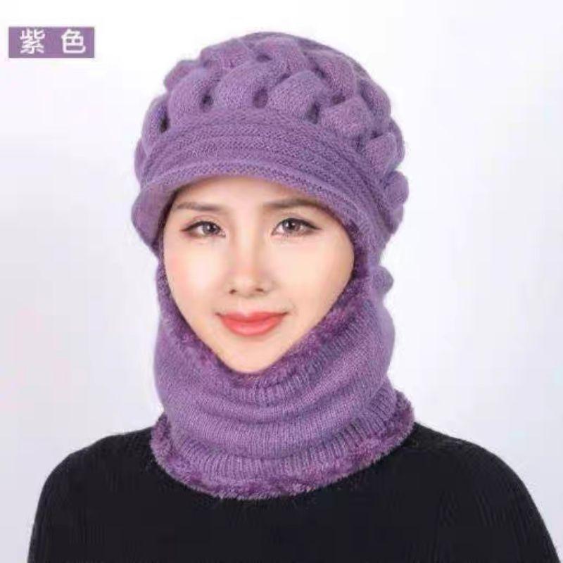 Mũ len trung niên nữ lót nỉ dày ấm cho bà cho mẹ